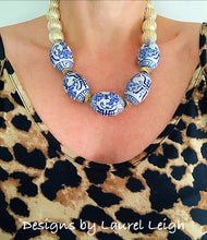 Load image into Gallery viewer, Chinoiserie Statement Necklace - Chinoiserie