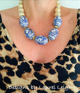 Chinoiserie Statement Necklace - Chinoiserie