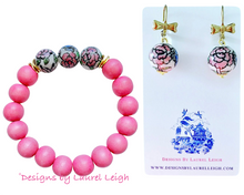 Load image into Gallery viewer, Bubblegum Pink Chinoiserie Peony Bracelet - Style 1 - Ginger jar