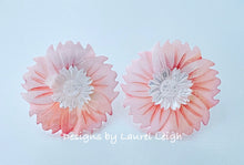 Load image into Gallery viewer, Pink &amp; White Pearl Sunflower Flower Earrings - Chinoiserie jewelry