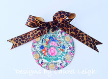 Load image into Gallery viewer, Chinoiserie Christmas Ornament- 4” Rose Medallion Plate Pattern - Pick Ribbon - Ginger jar
