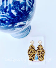 Load image into Gallery viewer, Chinoiserie Chic Ginger Jar Leopard Print Leather - 2 Styles - Ginger jar