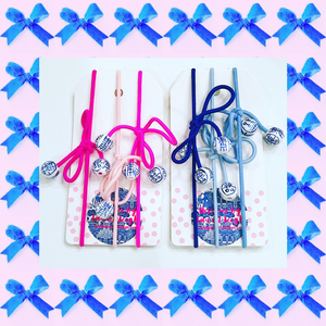 Chinoiserie Bow Hair Tie Set - Chinoiserie jewelry