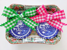 Load image into Gallery viewer, Blue Willow Plate Christmas Ornament 4” - Pick Ribbon - Ginger jar