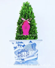 Load image into Gallery viewer, Chinoiserie HAND PAINTED WOOD Double Happiness Ginger Jar Christmas Ornament - LARGE - Navy, Royal, Green, Pink, Gold - Choose Color &amp; Ribbon - Designs by Laurel Leigh