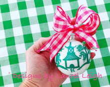 Load image into Gallery viewer, Pink &amp; Green Chinoiserie Hand Painted Christmas Ornament - Pink or Green Paint - Regular Size - Ginger jar