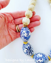 Load image into Gallery viewer, Chinoiserie Statement Necklace - Chinoiserie