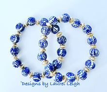 Load image into Gallery viewer, Gold Chinoiserie Double Happiness Bracelets - Chinoiserie jewelry