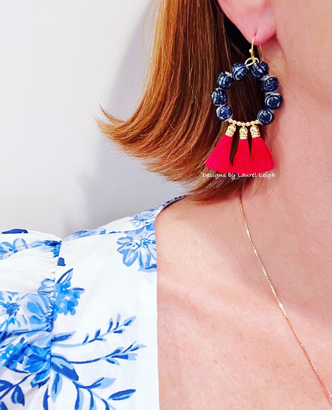 Red Tassel Earrings