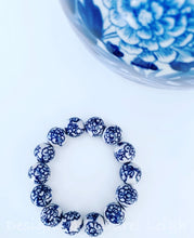 Load image into Gallery viewer, Blue &amp; White Chinoiserie Bracelet - Chinoiserie