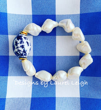 Load image into Gallery viewer, Chinoiserie Mother of Pearl Nugget Bracelet - Ginger jar