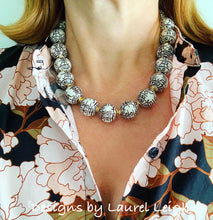 Load image into Gallery viewer, Chinoiserie Chunky Double Happiness Statement Necklace - Chocolate Brown - Ginger jar