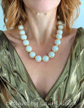 Load image into Gallery viewer, Chunky Faux Pearl &amp; Gold Accent Necklace - Ginger jar