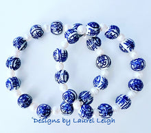 Load image into Gallery viewer, Pearl Chinoiserie Double Happiness Bracelets - Chinoiserie jewelry
