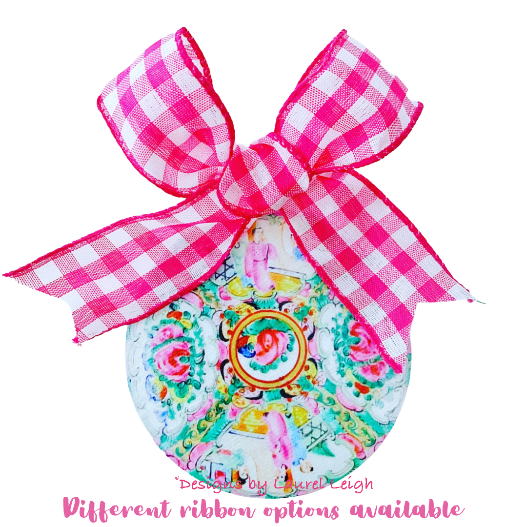 Chinoiserie Ornament - 4” Rose Medallion Plate