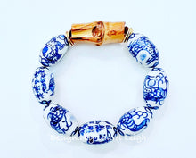 Load image into Gallery viewer, Chinoiserie Vintage Dragon Bead Bamboo Bracelet - Chinoiserie jewelry