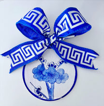 Load image into Gallery viewer, Chinoiserie Ornament - Blue &amp; White Cherry Blossom - Chinoiserie jewelry