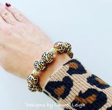Load image into Gallery viewer, Leopard &amp; Gold Bracelet - Chinoiserie jewelry
