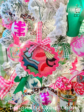 Load image into Gallery viewer, Designer Fabric Ornaments - Pink/Green Schumacher Chiang Mai Dragon - Ginger jar
