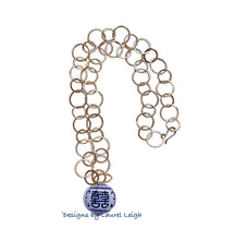 Load image into Gallery viewer, Chinoiserie Double Happiness Chain Necklace - Chinoiserie jewelry