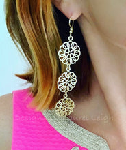 Load image into Gallery viewer, Daisy Drop Statement Earrings - Gold - 2 Styles - Ginger jar