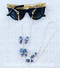 Load image into Gallery viewer, Chinoiserie Ginger Jar &amp; Pearl Eyeglass / Sunglass / Mask Holder / Lanyard Chain / Necklace - 3 Styles - Ginger jar