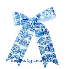 Load image into Gallery viewer, Blue Ginger Jar RIBBON BOW UPGRADE for Ornament Purchase - Chinoiserie jewelry