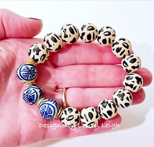 Load image into Gallery viewer, Chinoiserie Leopard Bracelet - Chinoiserie jewelry