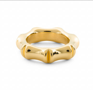 Gold Bamboo Ring - Chinoiserie jewelry