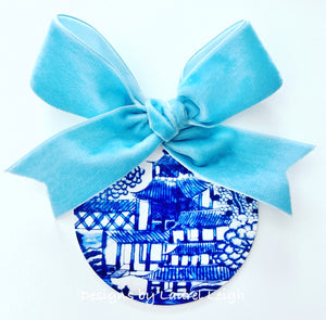 Chinoiserie Ornament - Blue & White Pagodas - Chinoiserie jewelry