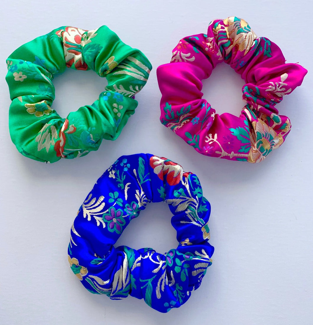 Chinoiserie Hair Scrunchies - Designs by Laurel Leigh