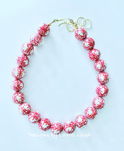 Load image into Gallery viewer, Red Chinoiserie Double Happiness Necklace - Chinoiserie jewelry
