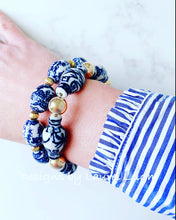 Load image into Gallery viewer, Chinoiserie Ginger Jar and Gold Filled Bead Bracelet - Ginger jar