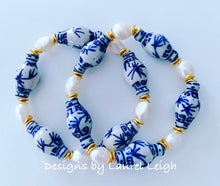 Load image into Gallery viewer, Chinoiserie Ginger Jar and Freshwater Pearl Bracelet - 2 Styles - Ginger jar