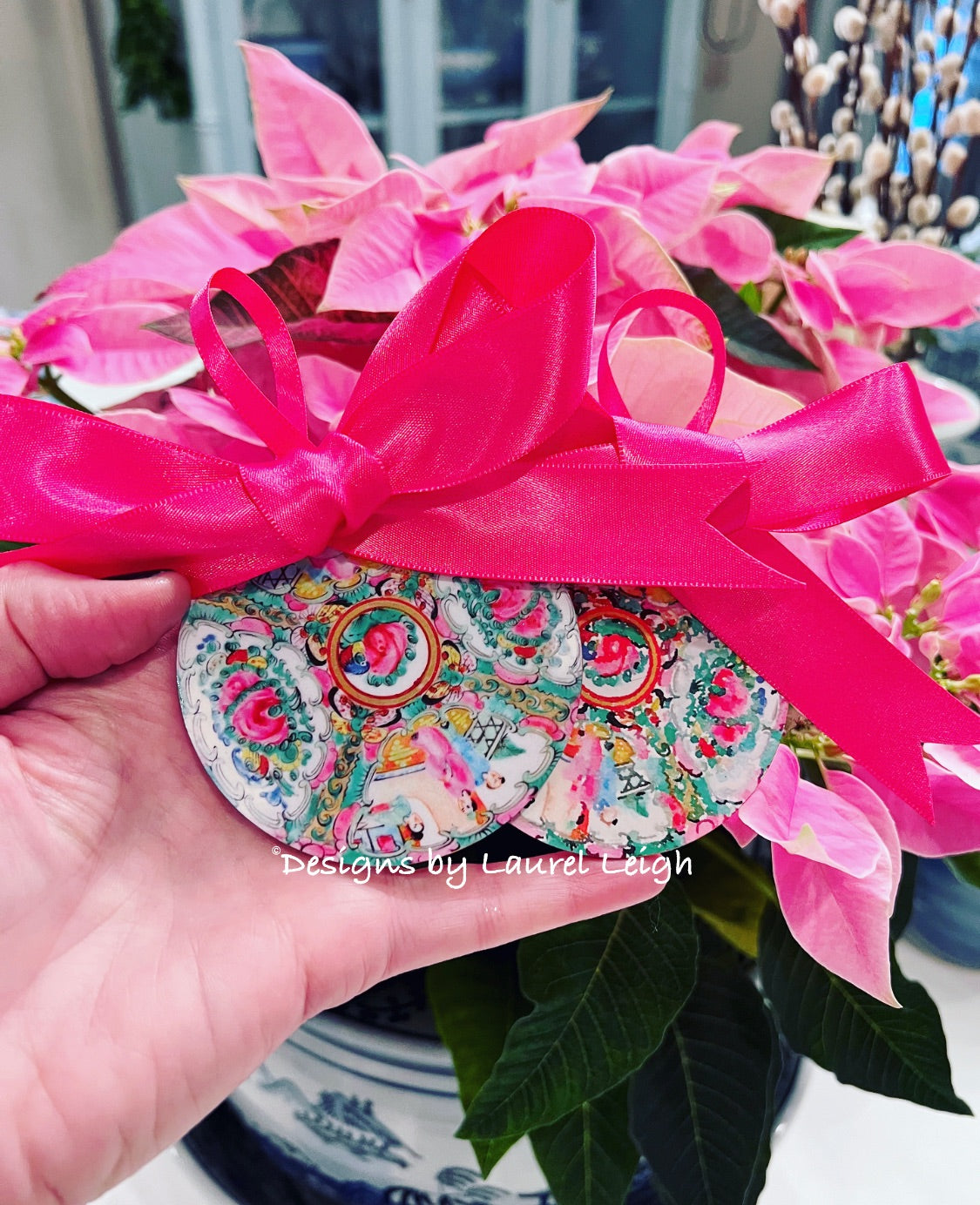 Chinoiserie Ornament - 3” Rose Medallion Plate | Designs by Laurel 