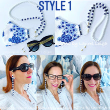 Load image into Gallery viewer, Chinoiserie Chic Pearl Eyeglass / Sunglass / Mask Holder / Lanyard Chain / Necklace -2 Styles - Ginger jar