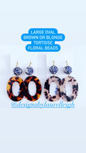 Load image into Gallery viewer, Chinoiserie Tortoise Large Oval Earrings - Chinoiserie jewelry