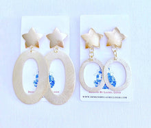 Load image into Gallery viewer, Gold Star Post Hoop Earrings - Two Sizes - Ginger jar
